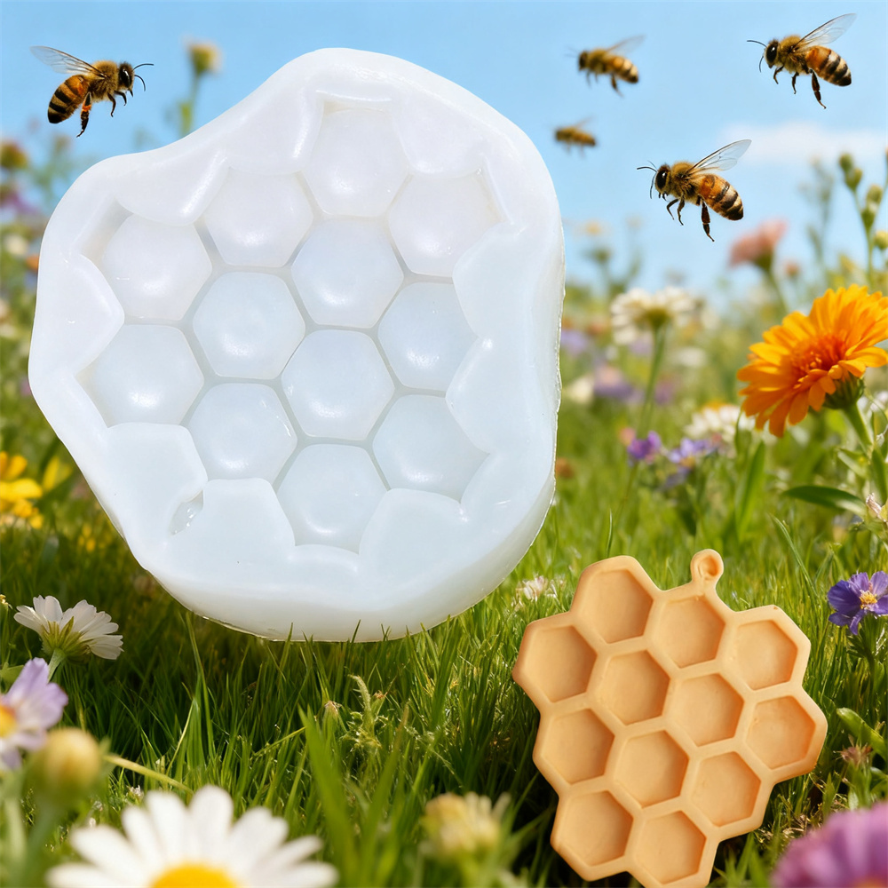 4pcs Honeybee Honeycomb Bee Si - Soap Making Art review and price