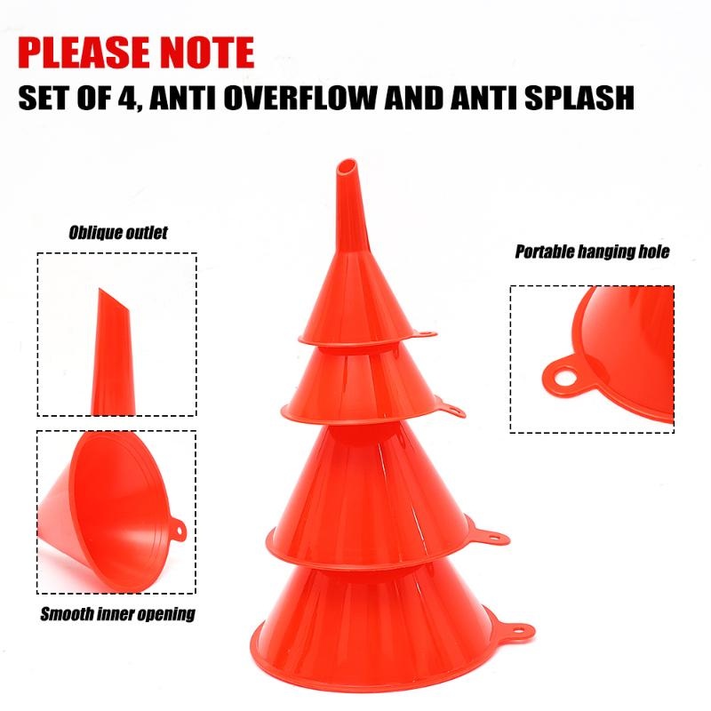 4pcs Car Plastic Funnels Refue - Soap Making Jug review and price