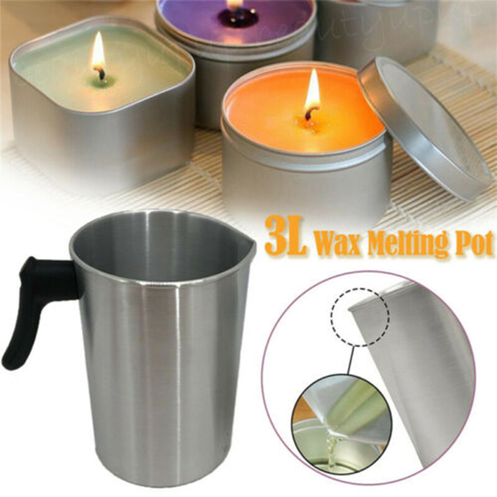 1.2L/1.8L/3L Aluminum Wax Melt - Soap Making Jug review and price