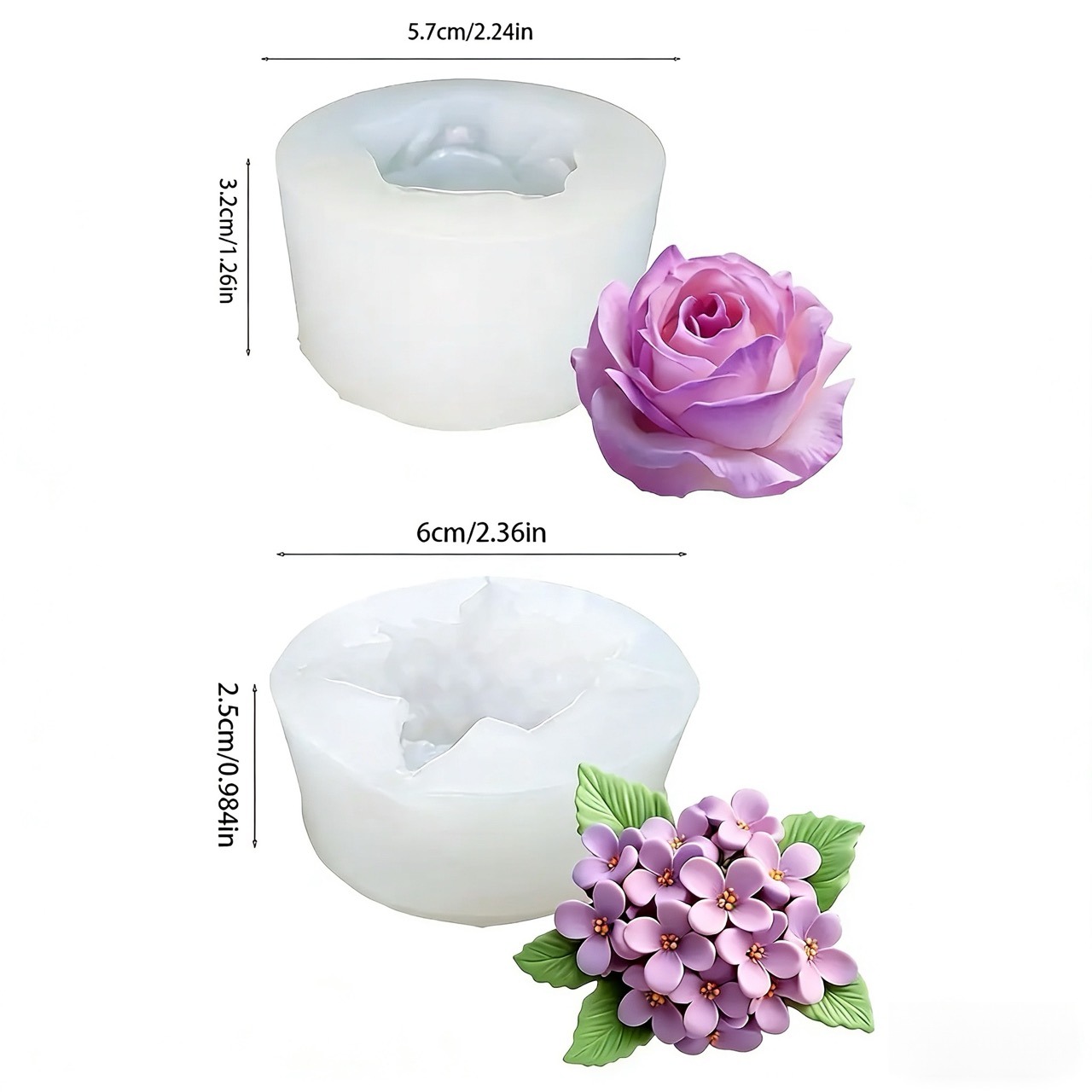 2-Piece 3D Rose and Lilac Sili - Soap Making Art review and price