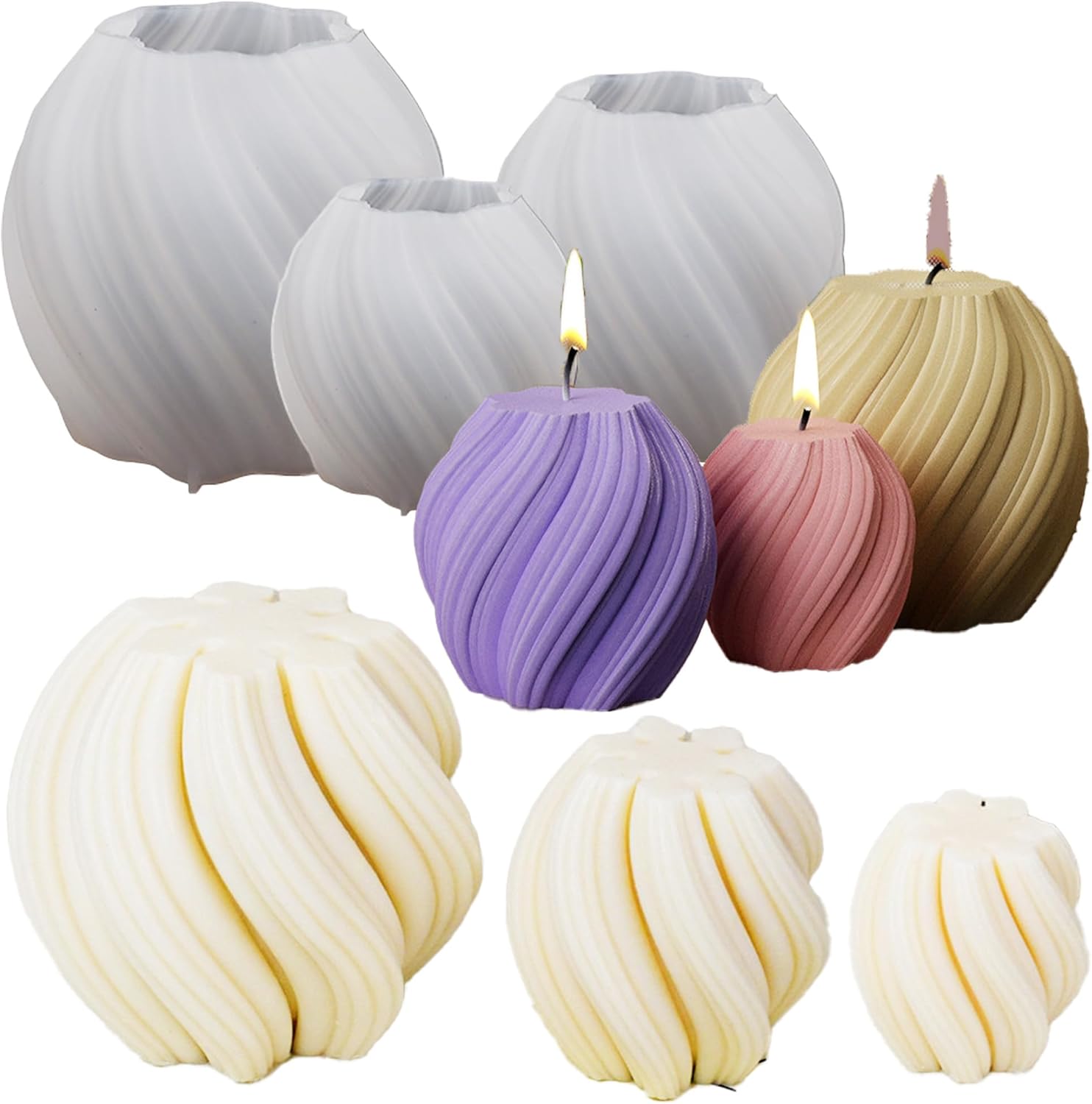 3 Pack Wave Candle Molds - Mul - Soap Making Home review and price