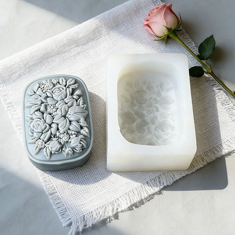 Square Floral Silicone Soap Mo - Soap Making Home review and price