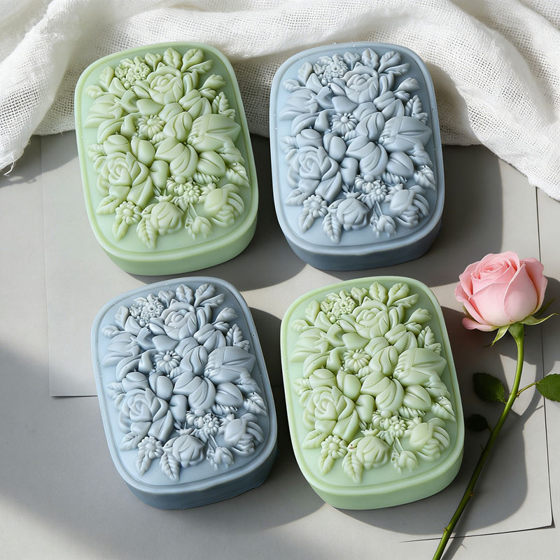 Square Floral Silicone Soap Mo - Soap Making Home review and price