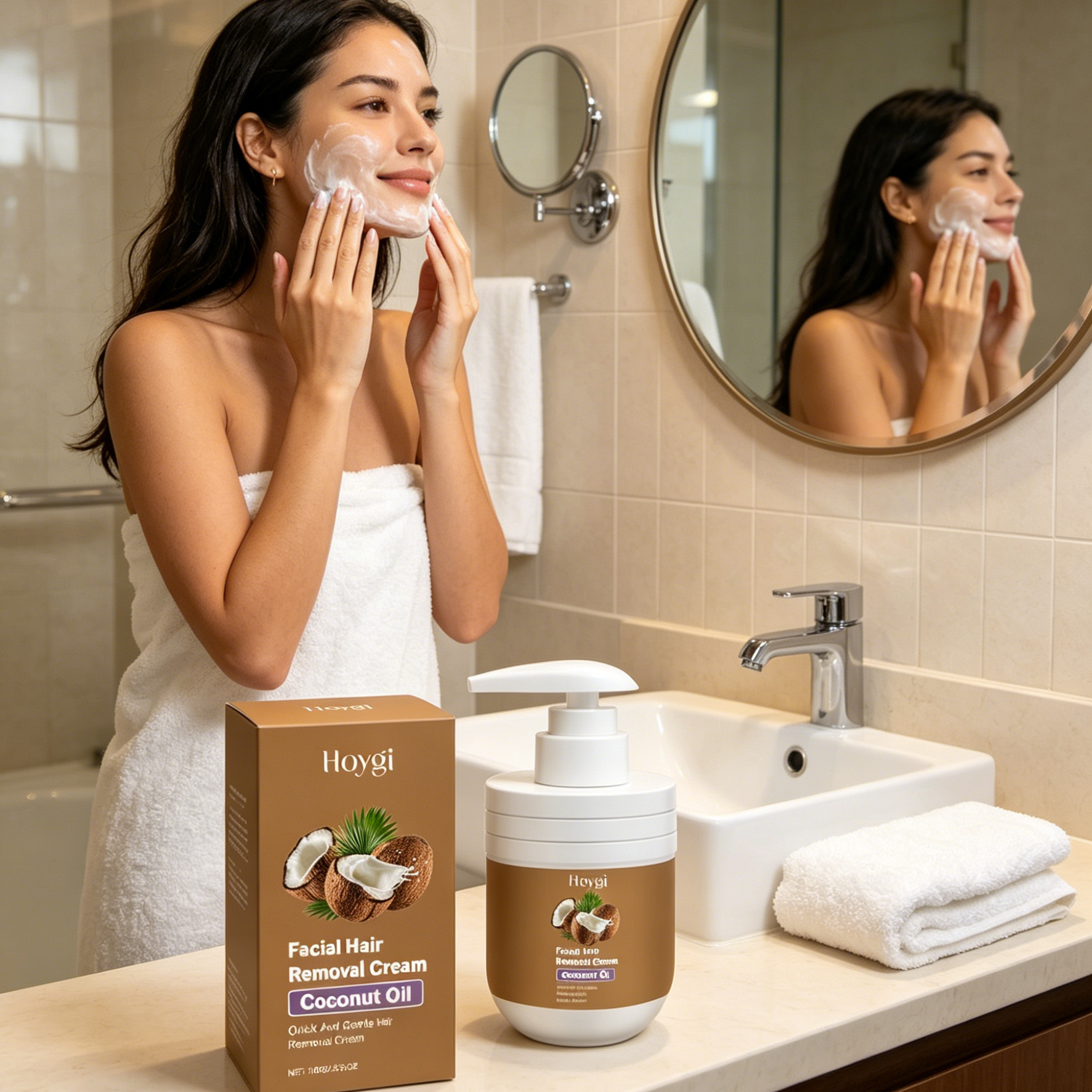 Hoygi Facial Hair Removal Crea - Coconut Oil Refined review and price