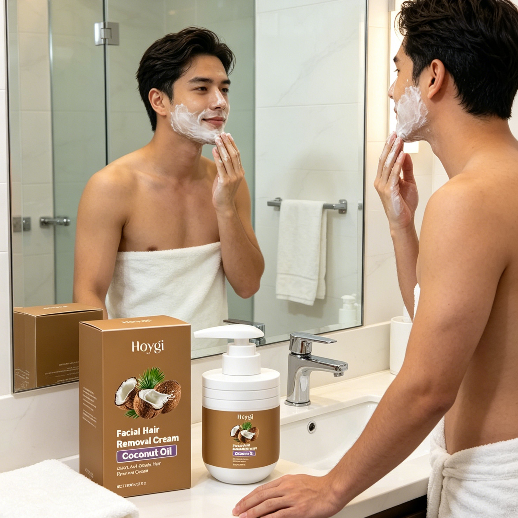 Hoygi Facial Hair Removal Crea - Coconut Oil Refined review and price