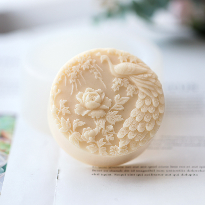 Peacock Flower Pattern Silicon - Soap Making Art review and price