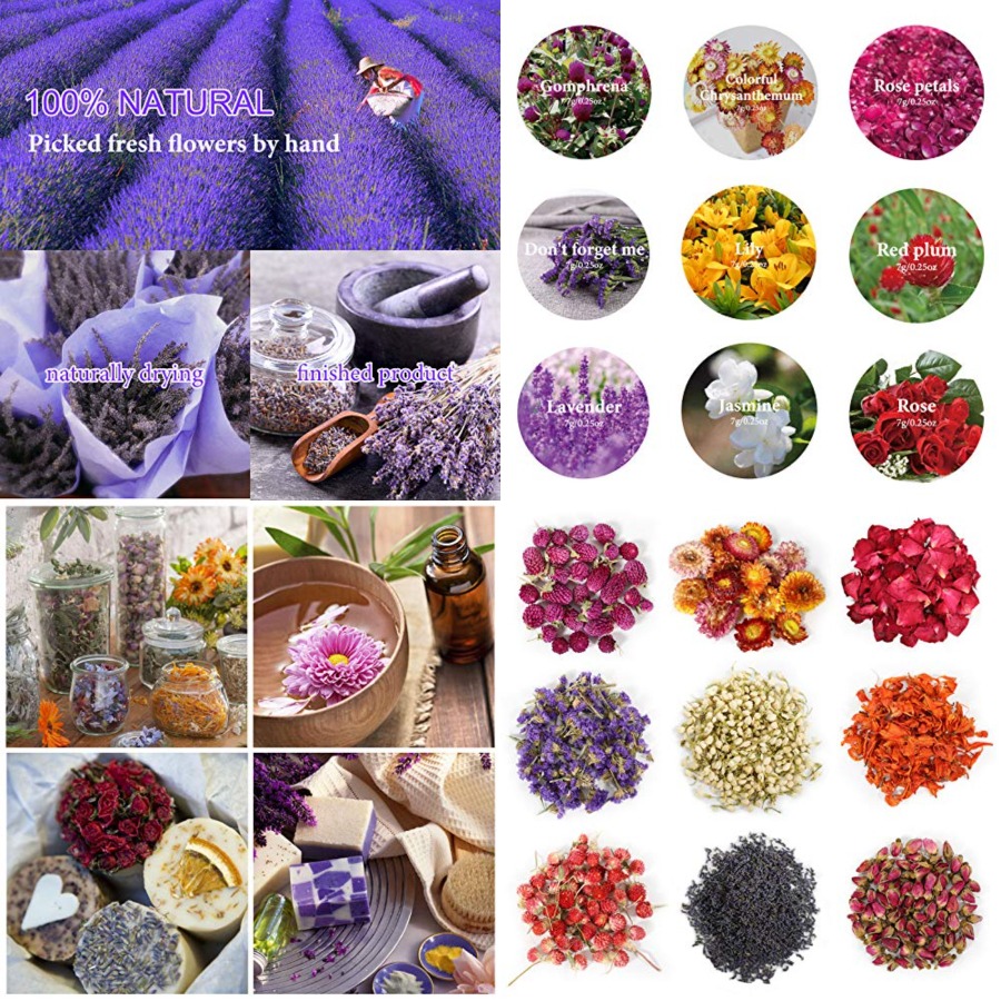 9 Bags Dried Flowers,100% Natu - Soap Making Home review and price