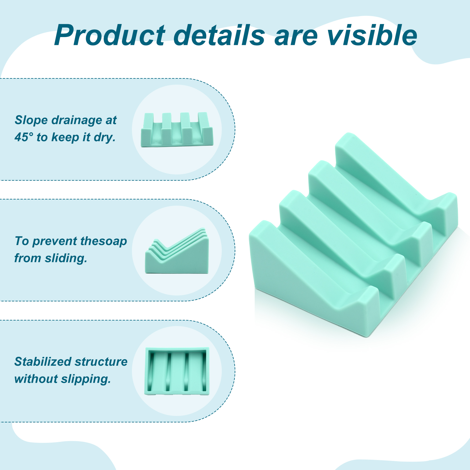 1pc silicone drainage soapdish - Soap Making Machine review and price